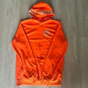 DC Shoe Company Snowboarding Orange Hoodie Size Large Heavy Weight Y2K Skate